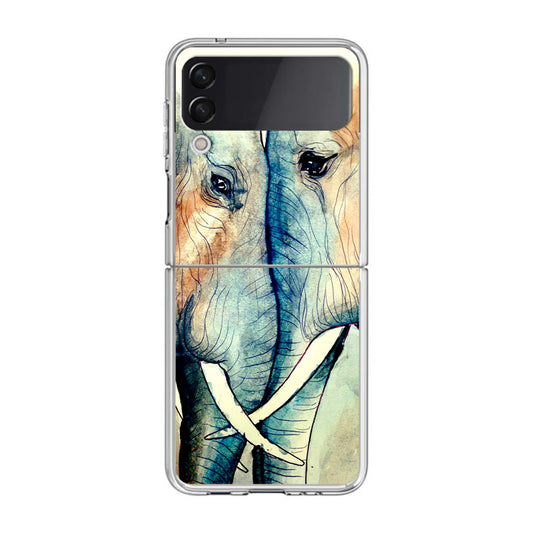 Elephants Sadness Samsung Galaxy Z Flip 3 Case