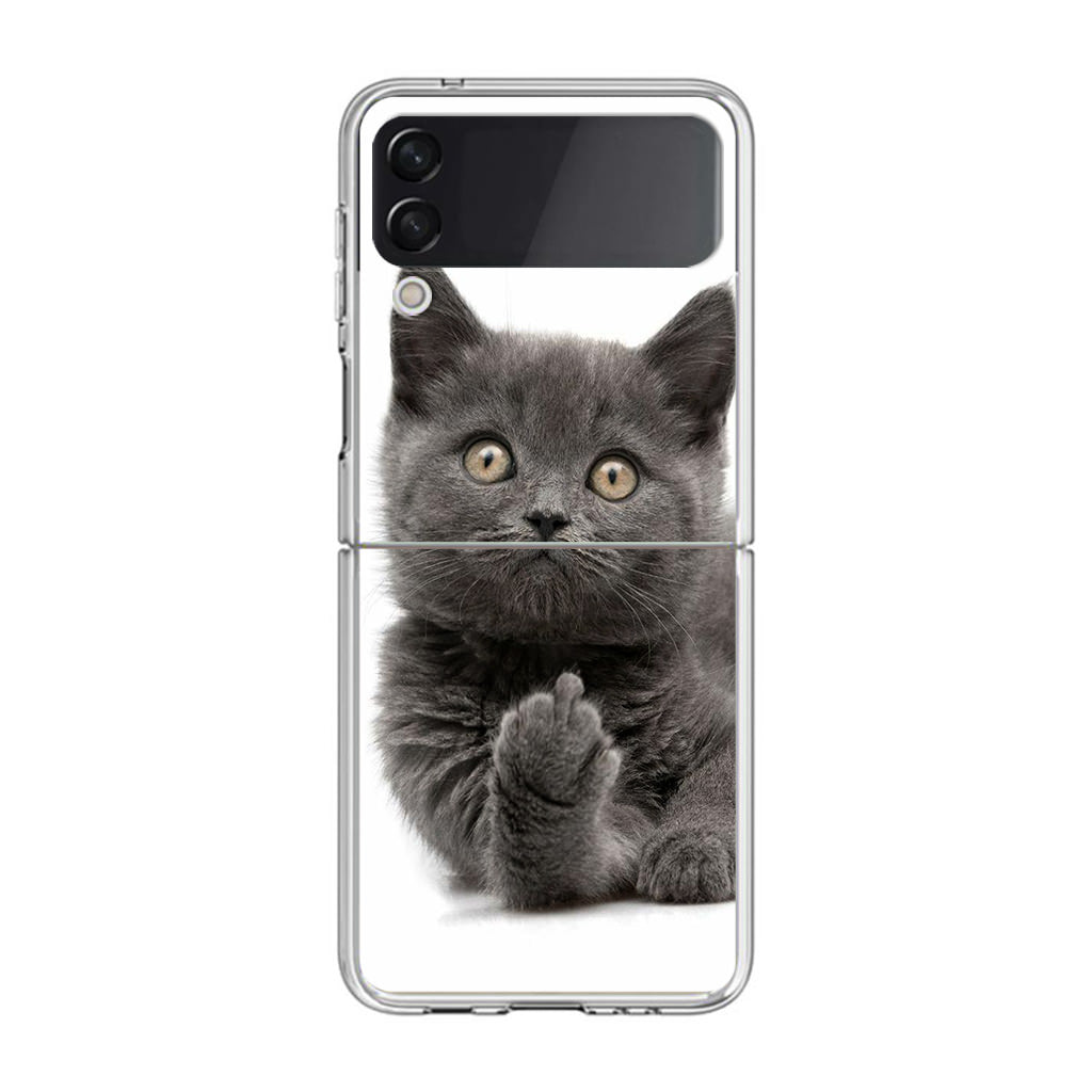 Finger British Shorthair Cat Samsung Galaxy Z Flip 3 Case