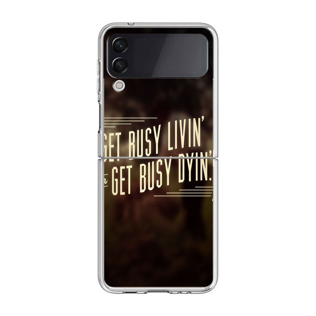 Get Living or Get Dying Samsung Galaxy Z Flip 3 Case