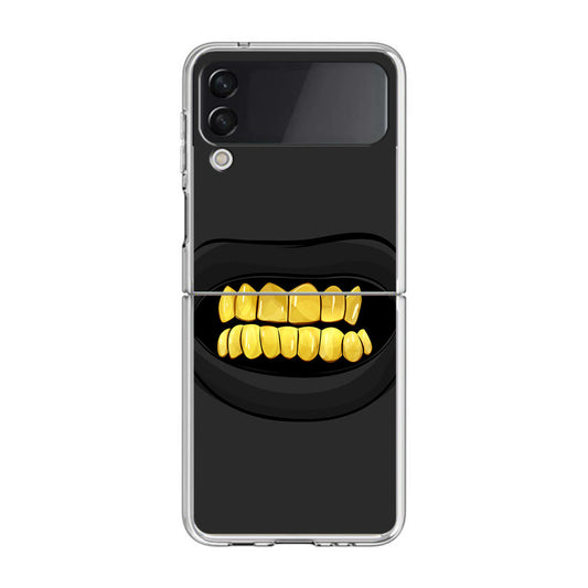 Gold Grillz Samsung Galaxy Z Flip 3 Case