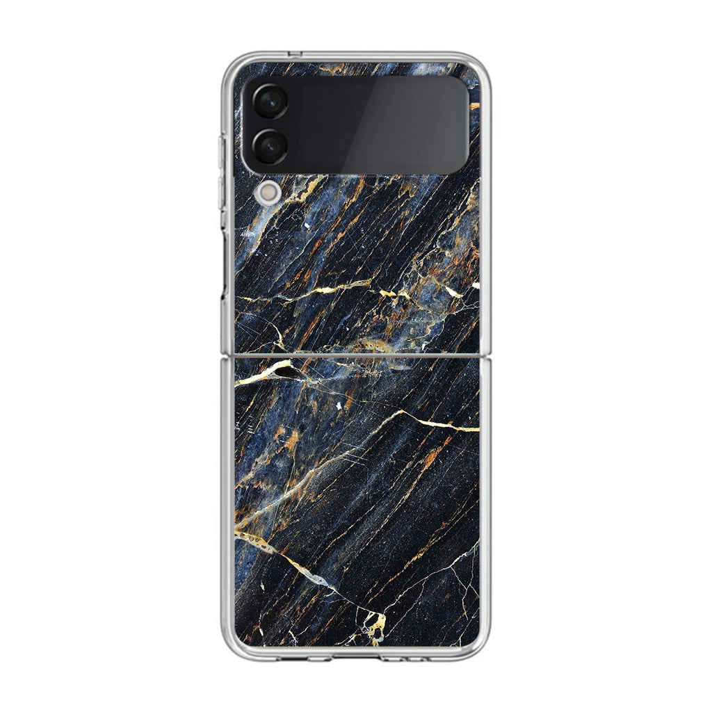 Golden Black Marble Samsung Galaxy Z Flip 3 Case