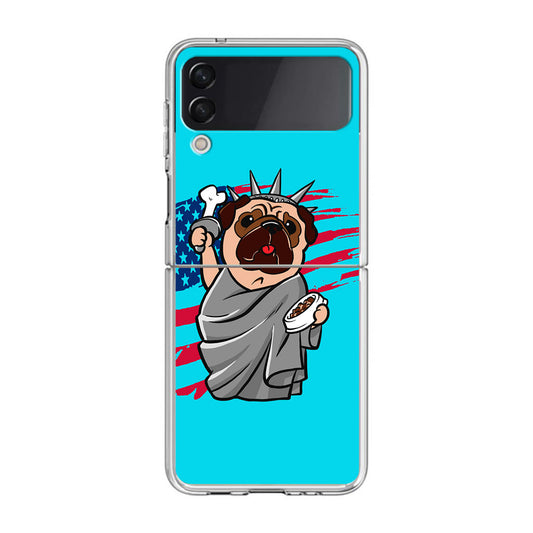 Independence Day Pug Samsung Galaxy Z Flip 3 Case