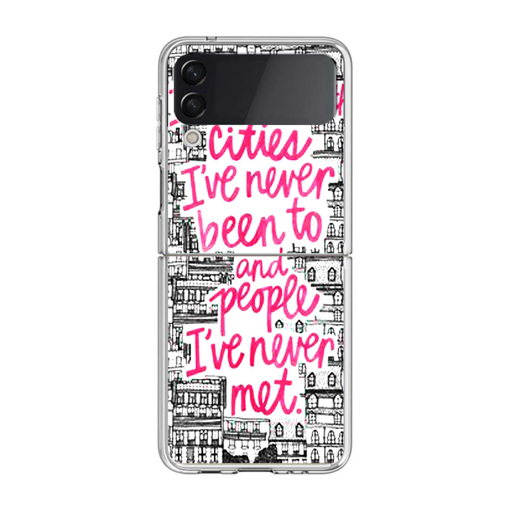 John Green Quotes I'm in Love With Cities Samsung Galaxy Z Flip 3 Case