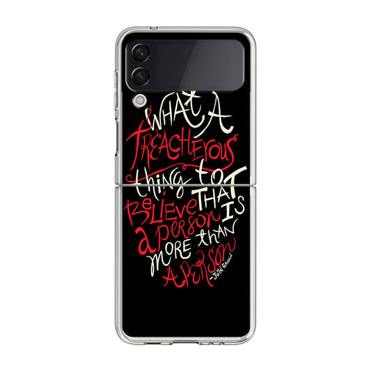 John Green Quotes More Than A Person Samsung Galaxy Z Flip 3 Case