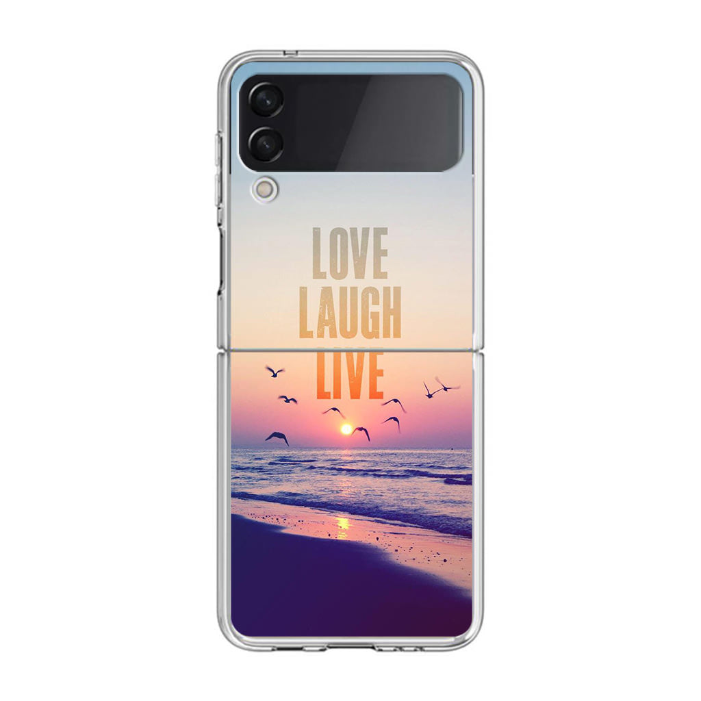 Love Laugh Live Samsung Galaxy Z Flip 3 Case