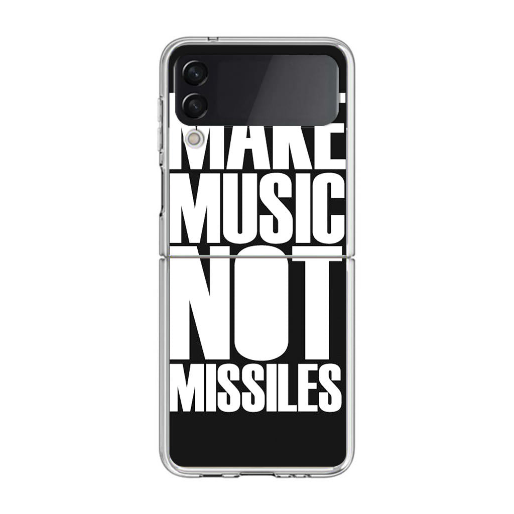 Make Music Not Missiles Samsung Galaxy Z Flip 4 Case