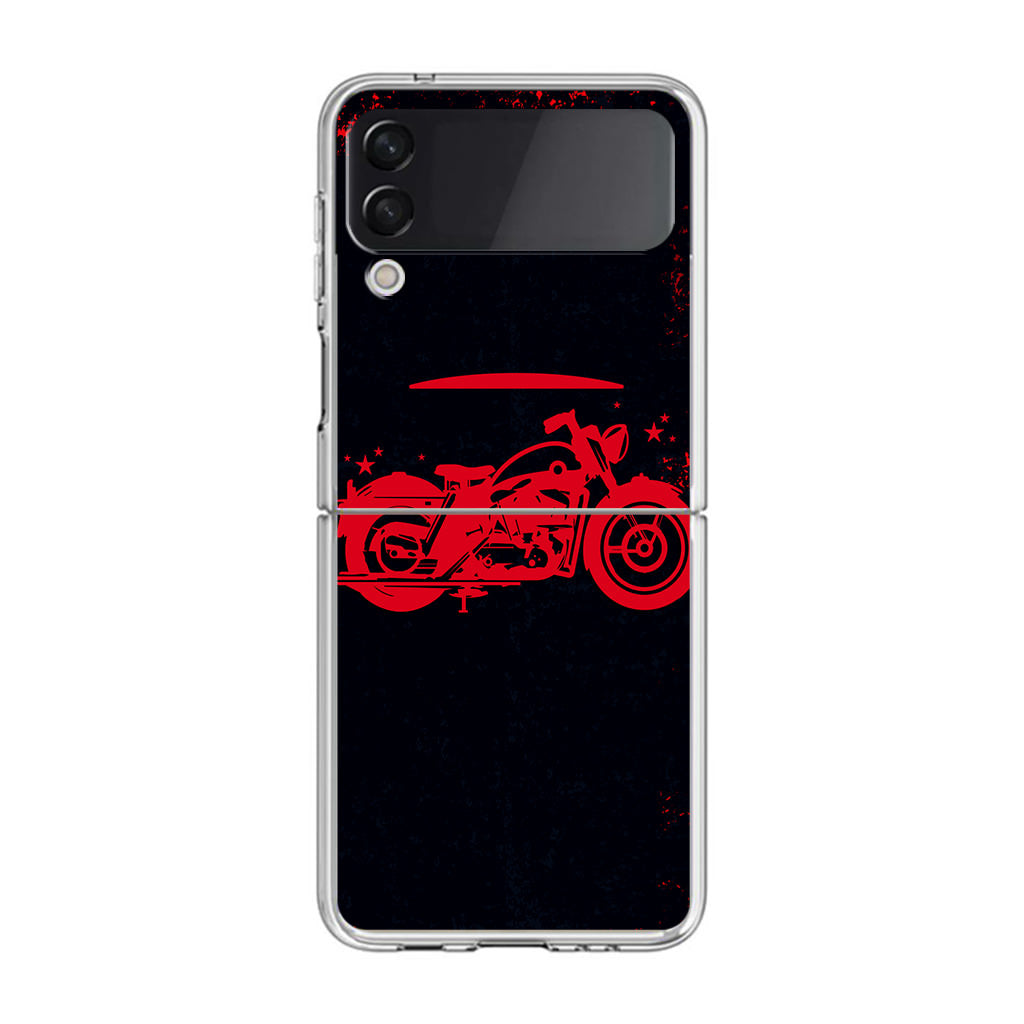 Motorcycle Red Art Samsung Galaxy Z Flip 3 Case