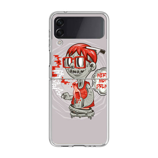 Nerd Not Drunk Zombie Samsung Galaxy Z Flip 3 Case