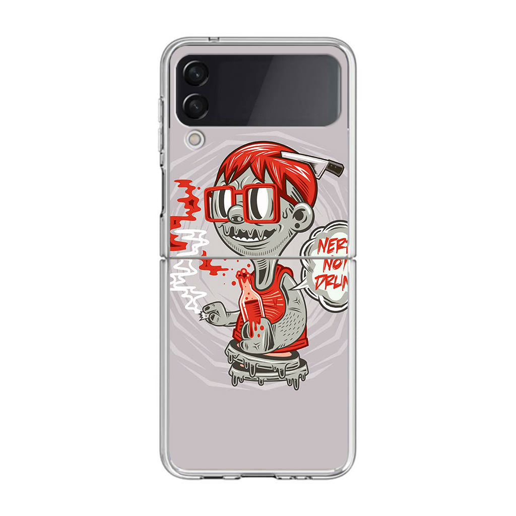 Nerd Not Drunk Zombie Samsung Galaxy Z Flip 4 Case