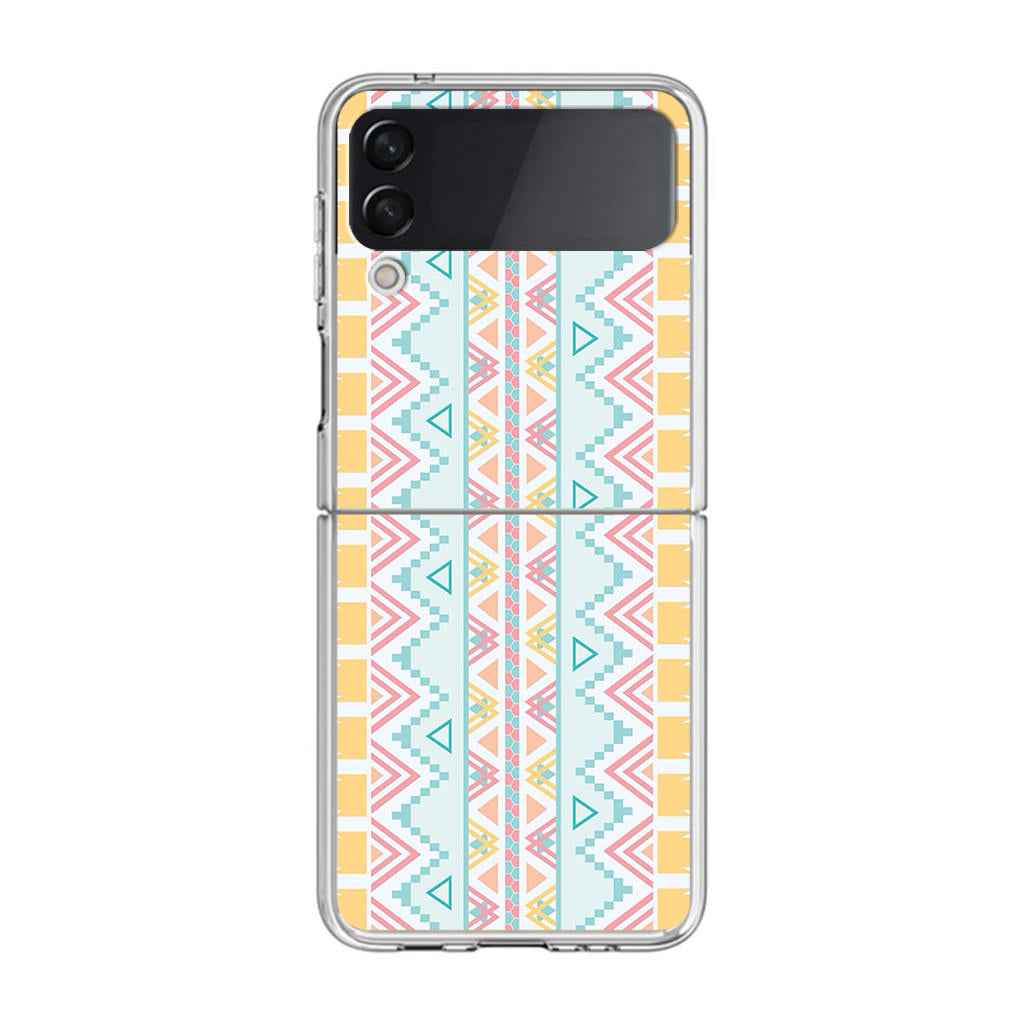 Peach Aztec Pattern Samsung Galaxy Z Flip 3 Case