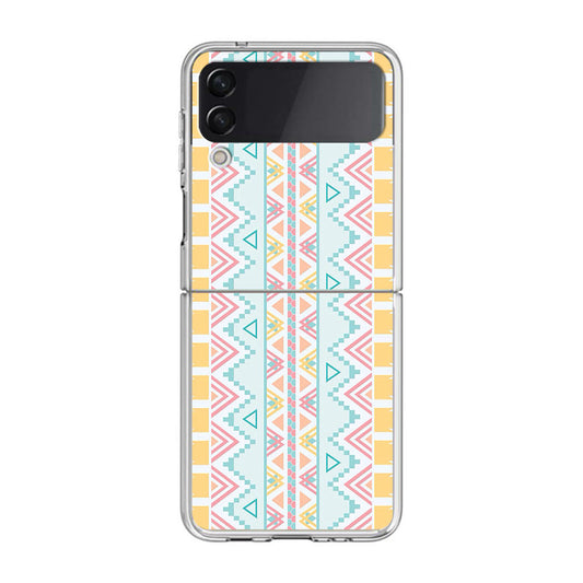 Peach Aztec Pattern Samsung Galaxy Z Flip 4 Case