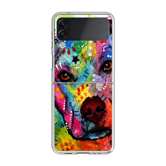 Pitbull Love Painting Samsung Galaxy Z Flip 4 Case