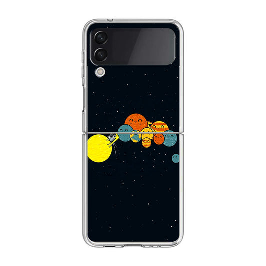 Planet Cute Illustration Samsung Galaxy Z Flip 3 Case