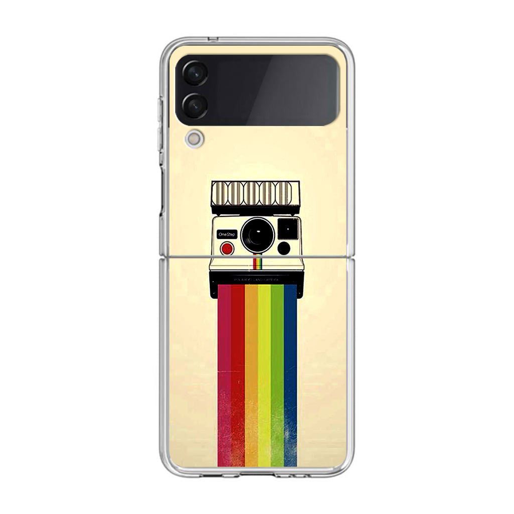 Polaroid Camera Colorful Rainbow Samsung Galaxy Z Flip 3 Case