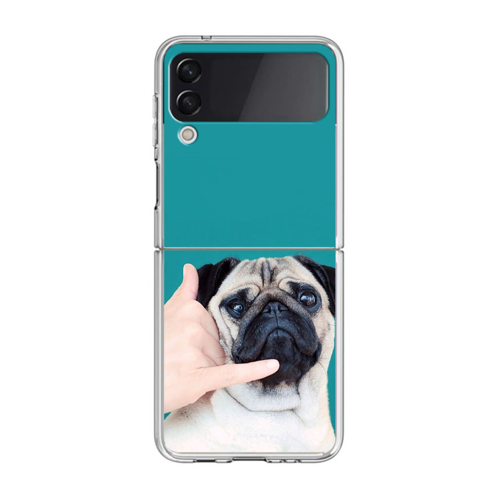 Pug is on the Phone Samsung Galaxy Z Flip 3 Case