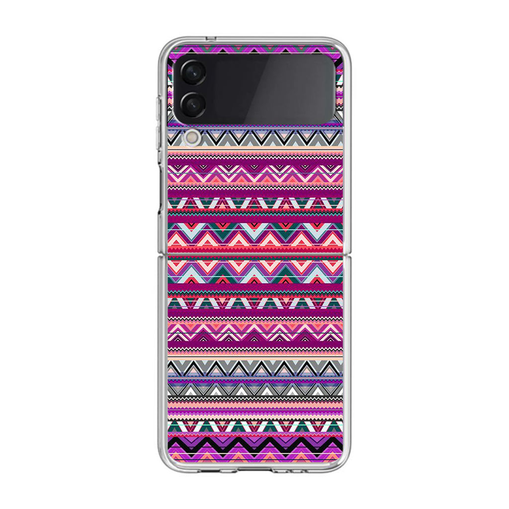 Purple Aztec Art Samsung Galaxy Z Flip 3 Case