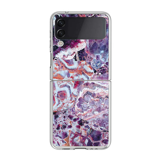 Purple Marble Samsung Galaxy Z Flip 3 Case