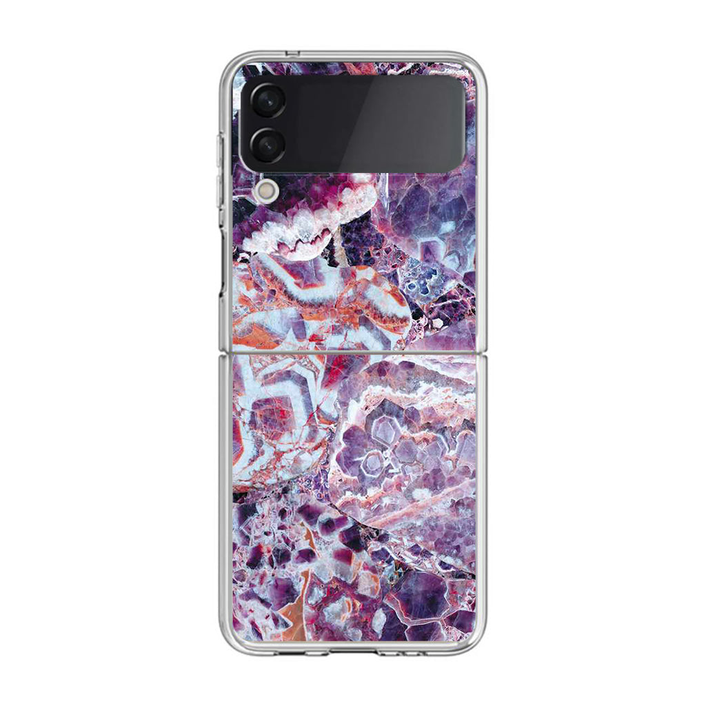 Purple Marble Samsung Galaxy Z Flip 4 Case