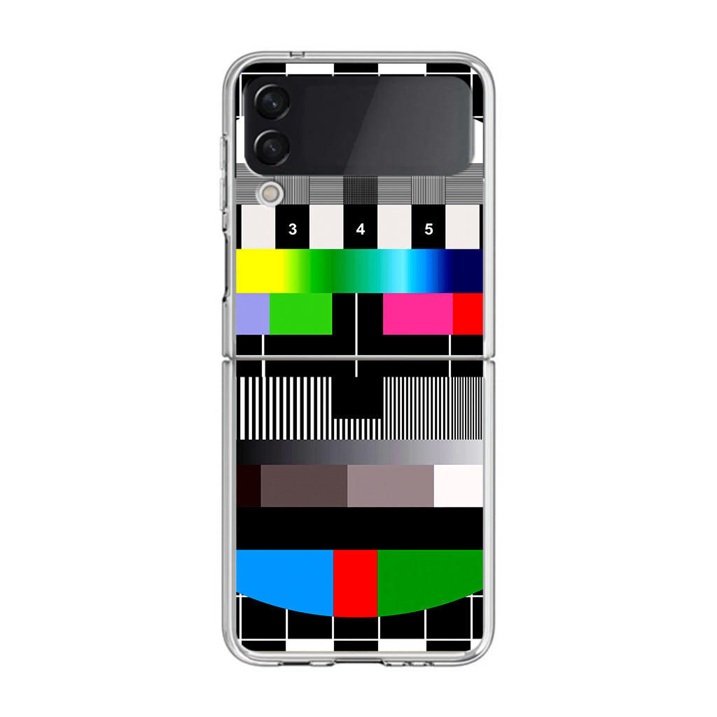 Scheme Pause TV Colorful Mesh Samsung Galaxy Z Flip 3 Case