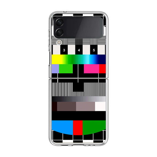 Scheme Pause TV Colorful Mesh Samsung Galaxy Z Flip 4 Case