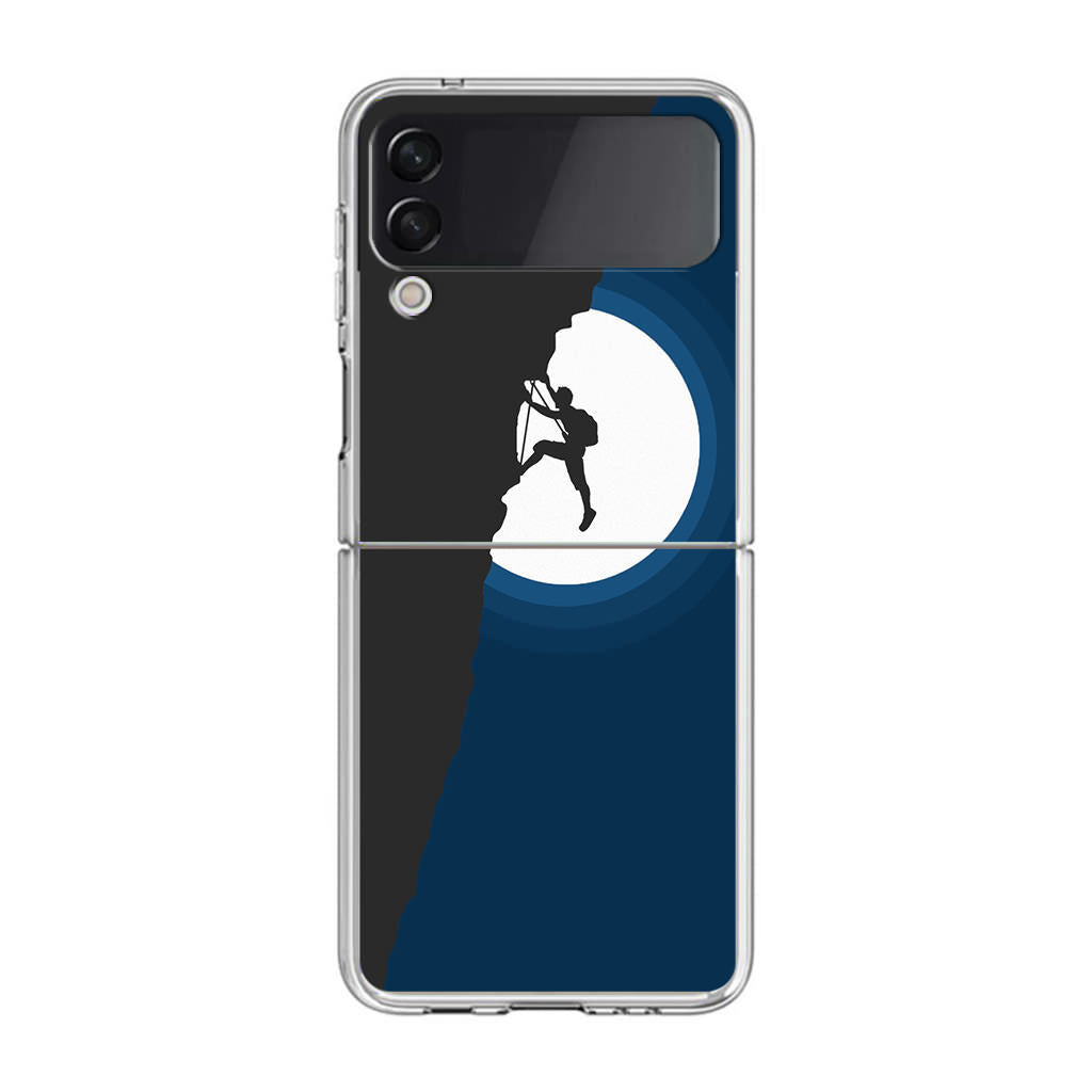 Silhouette of Climbers Samsung Galaxy Z Flip 3 Case