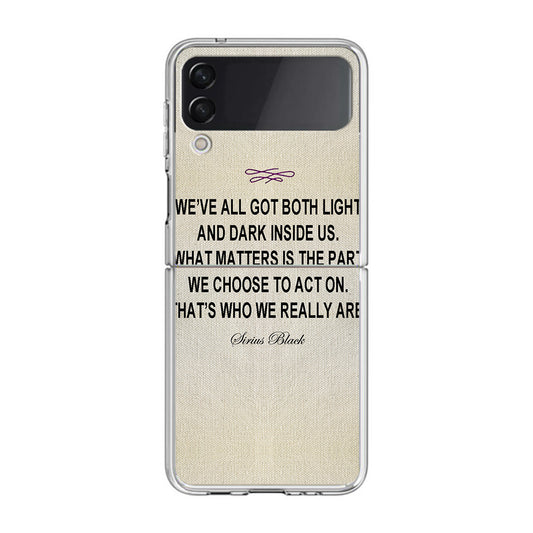 Sirius Black Quote Samsung Galaxy Z Flip 3 Case