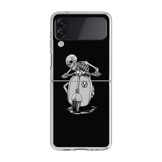 Skeleton Rides Scooter Samsung Galaxy Z Flip 3 Case