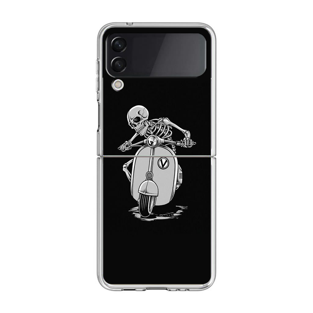 Skeleton Rides Scooter Samsung Galaxy Z Flip 4 Case