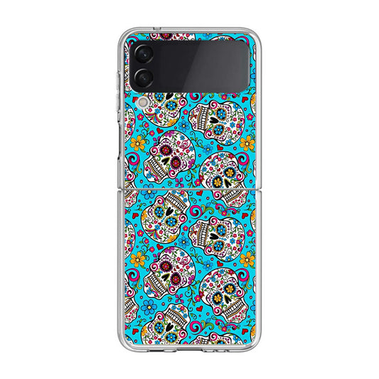 Skull Floral Sugar Samsung Galaxy Z Flip 3 Case