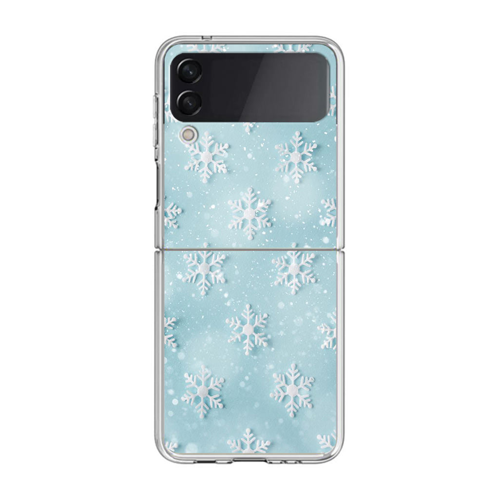 Snowflakes Pattern Samsung Galaxy Z Flip 3 Case