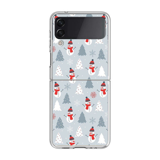 Snowmans Pattern Samsung Galaxy Z Flip 3 Case