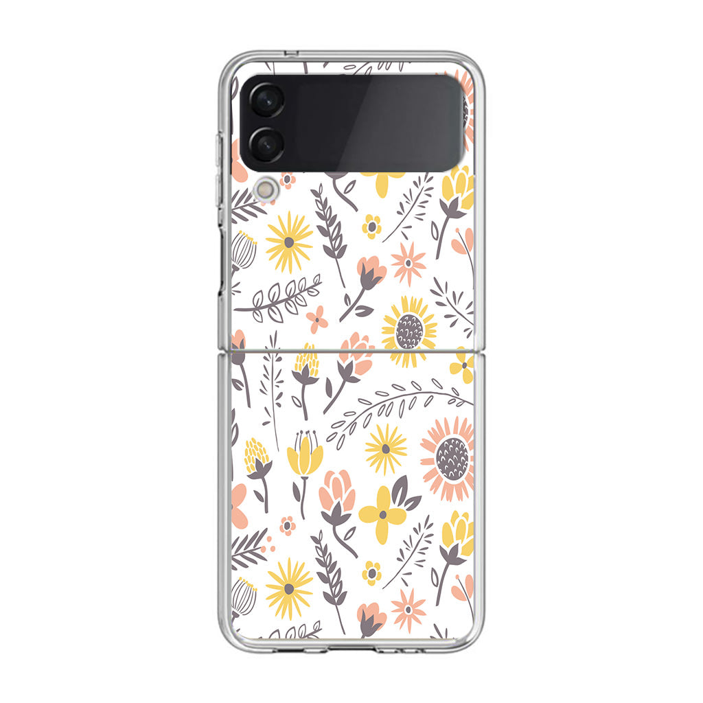 Spring Things Pattern Samsung Galaxy Z Flip 3 Case