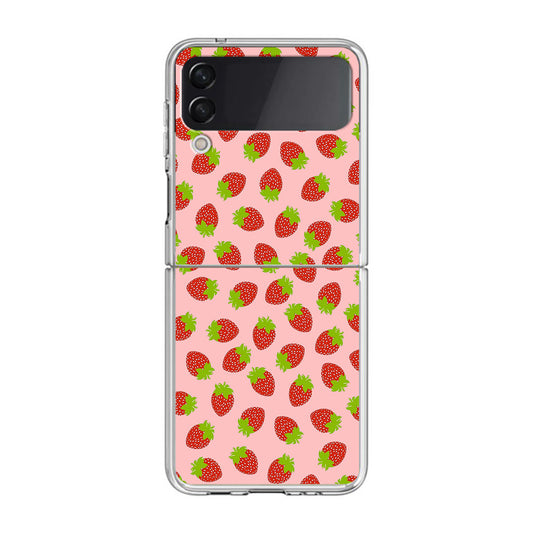 Strawberries Pattern Samsung Galaxy Z Flip 3 Case