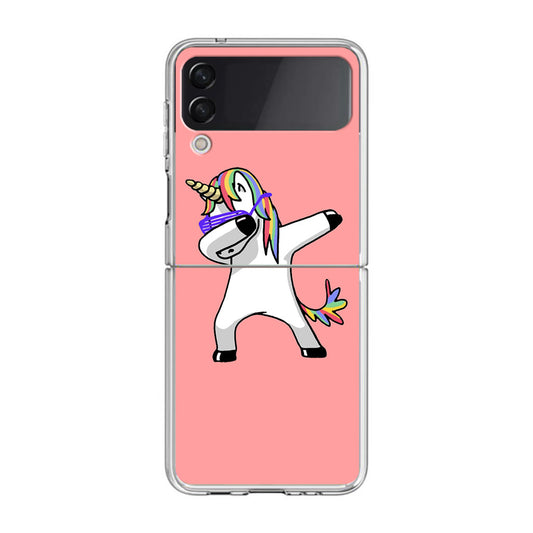 Unicorn Dabbing Pink Samsung Galaxy Z Flip 3 Case