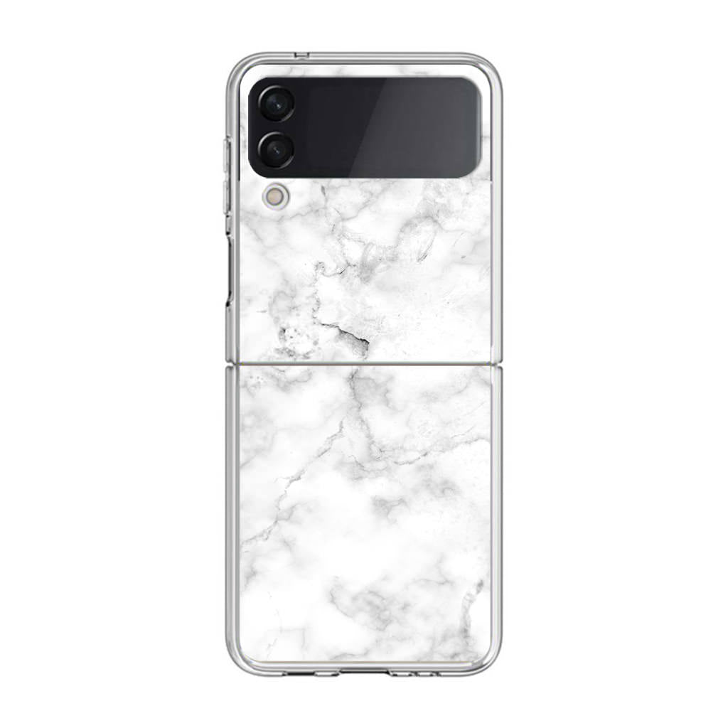 White Marble Samsung Galaxy Z Flip 4 Case