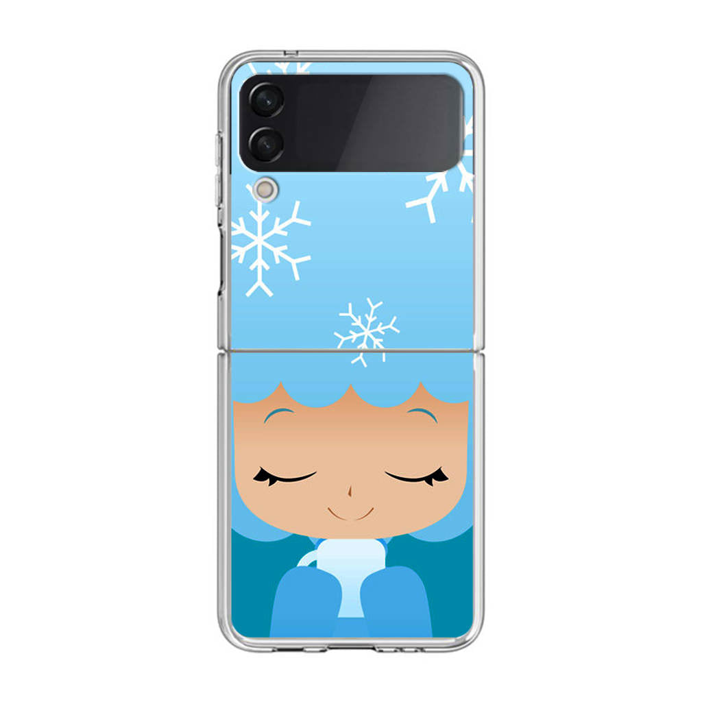 Winter Afro Girl Samsung Galaxy Z Flip 3 Case