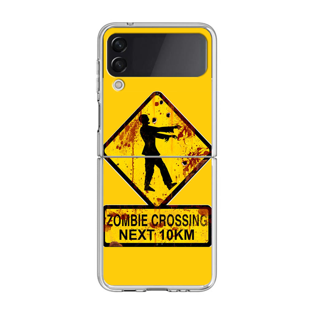 Zombie Crossing Sign Samsung Galaxy Z Flip 3 Case