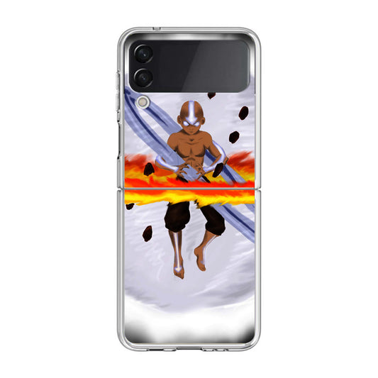 Avatar Aang Controls Four Elements Samsung Galaxy Z Flip 3 Case