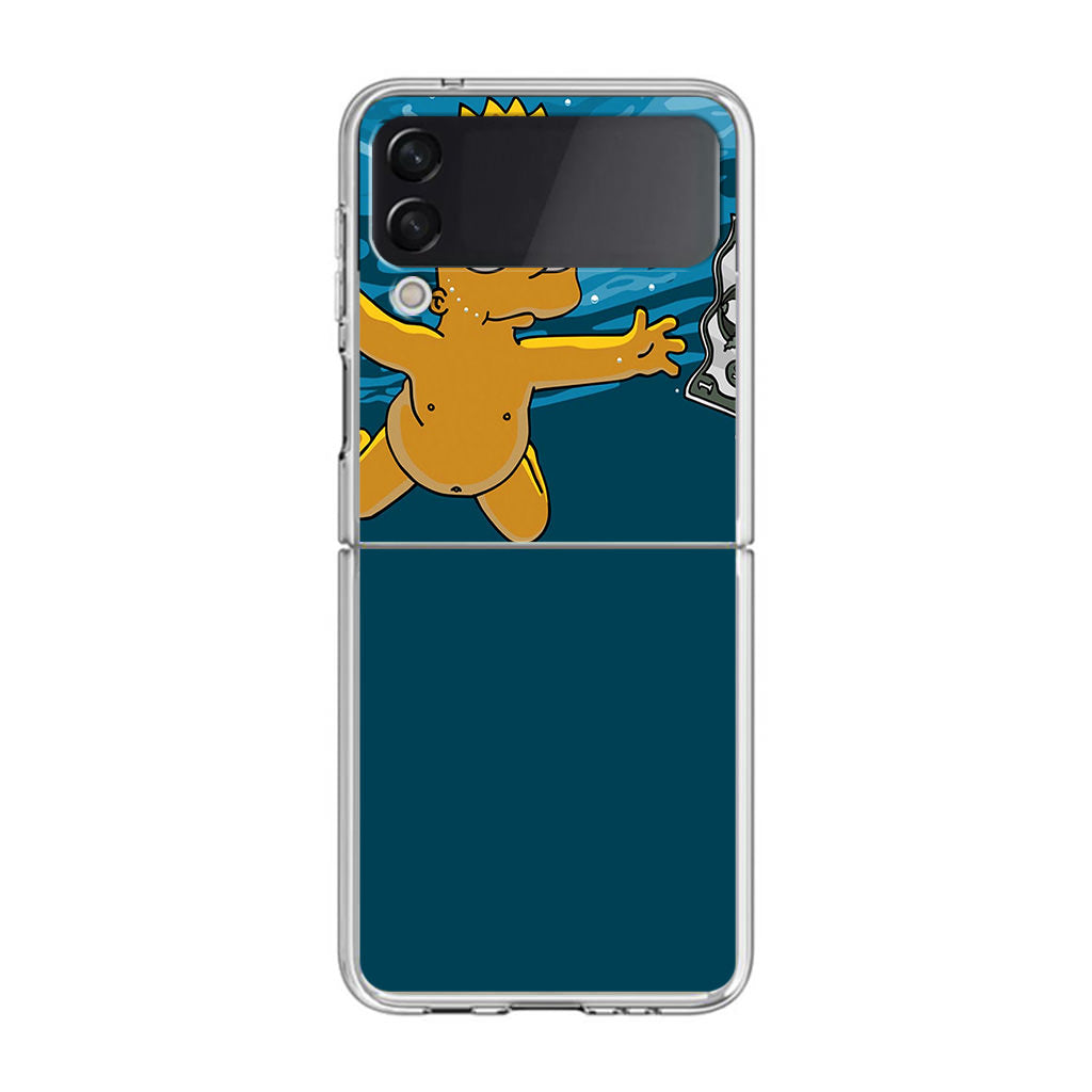 Bart Swimming For Money Samsung Galaxy Z Flip 3 Case