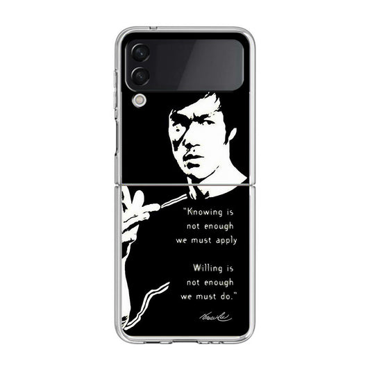 Bruce Lee Quotes Samsung Galaxy Z Flip 3 Case