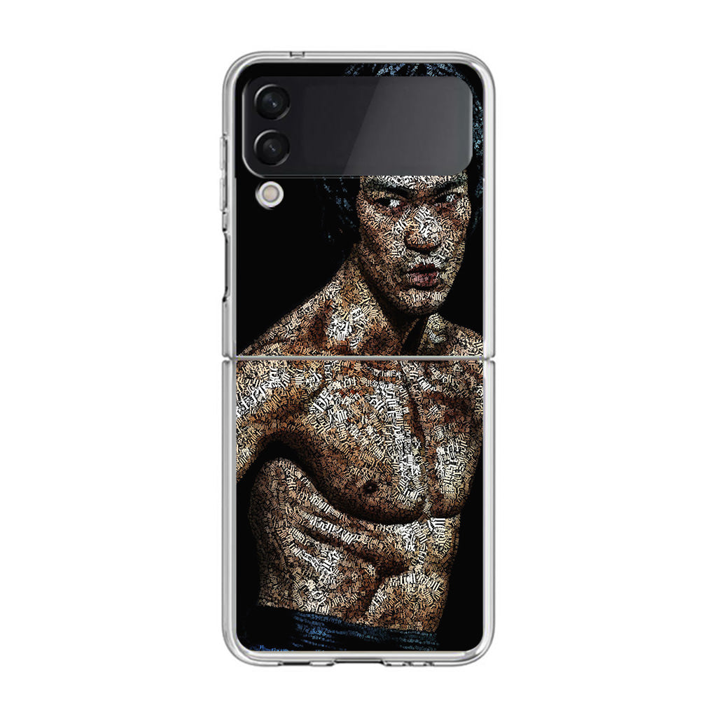 Bruce Lee Typograph Samsung Galaxy Z Flip 3 Case