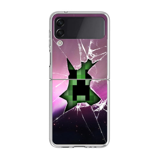 Creeper Glass Broken Violet Samsung Galaxy Z Flip 3 Case