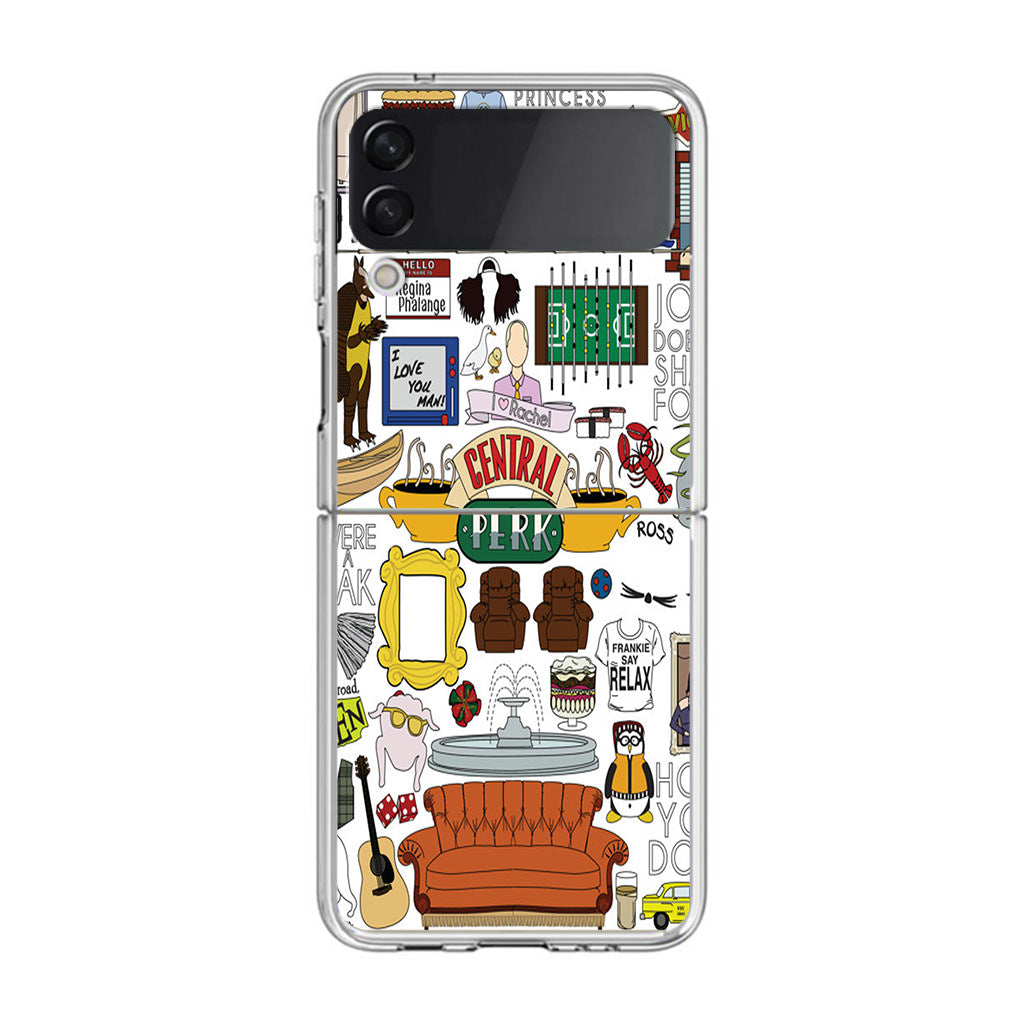 Friends TV Show Central Perk Sticker Samsung Galaxy Z Flip 3 Case