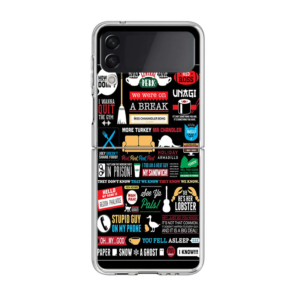 Friends TV Show Quotes Poster Samsung Galaxy Z Flip 4 Case