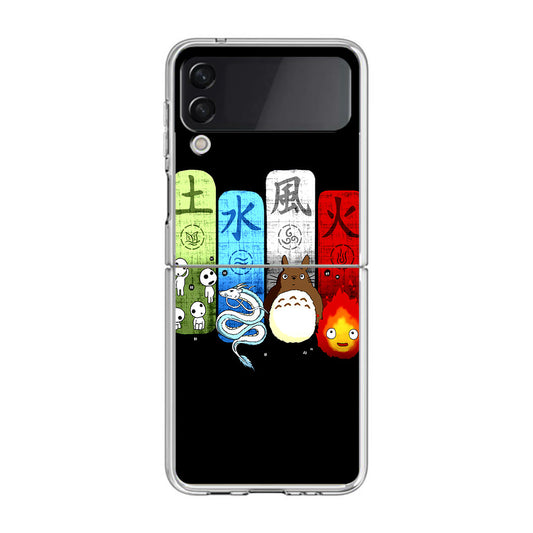 Ghibli Elemental Charms Samsung Galaxy Z Flip 3 Case