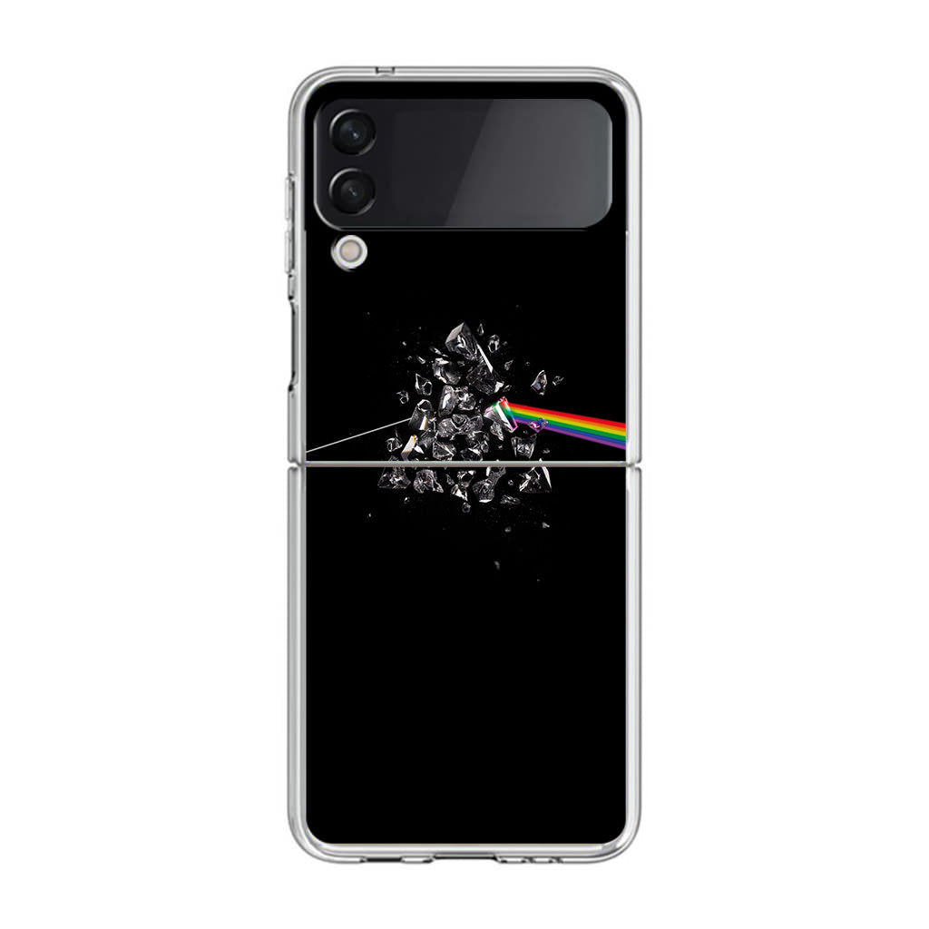 Glass Broken Light Refraction Samsung Galaxy Z Flip 3 Case