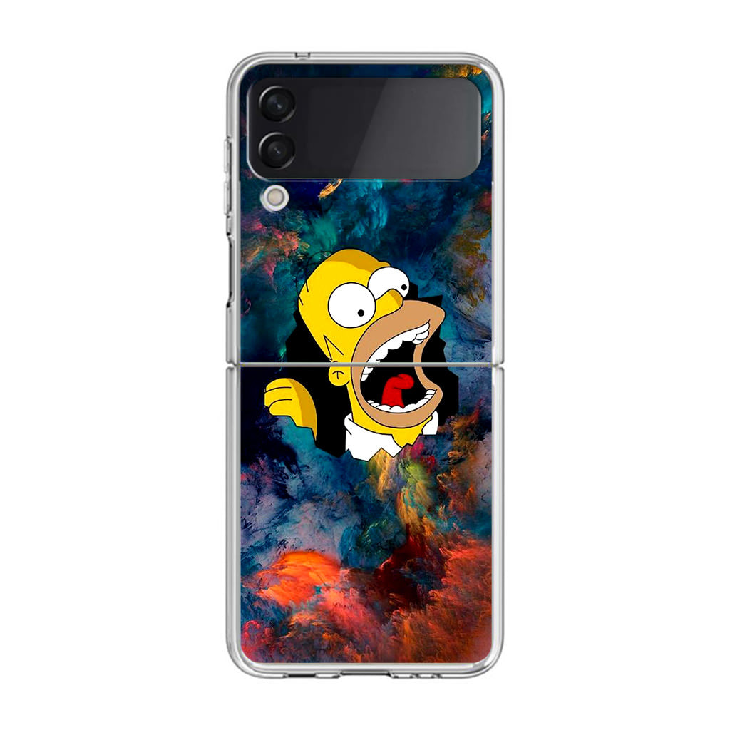 Homer Behind The Black Hole Samsung Galaxy Z Flip 3 Case