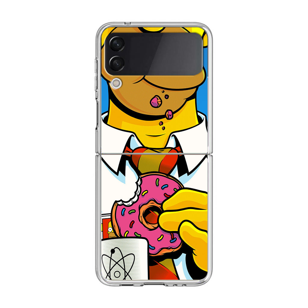 Homer Eats Donut Samsung Galaxy Z Flip 3 Case