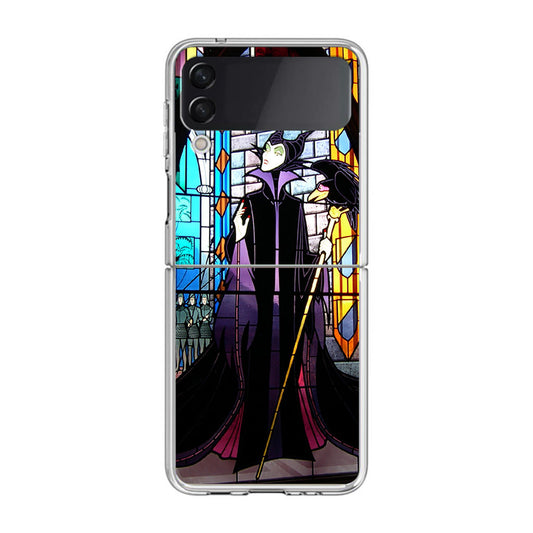 Maleficent Sleeping Beauty Glass Art Samsung Galaxy Z Flip 3 Case