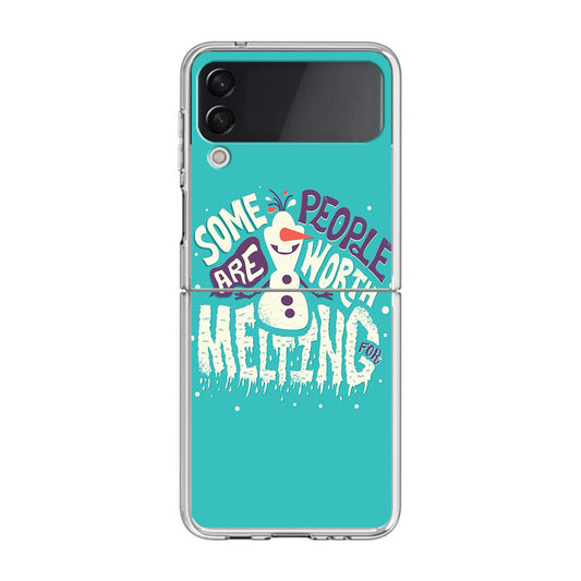 Olaf Frozen Is Melting Samsung Galaxy Z Flip 3 Case